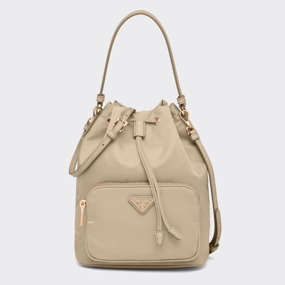 100% PRADA Nylon Bucket Bag